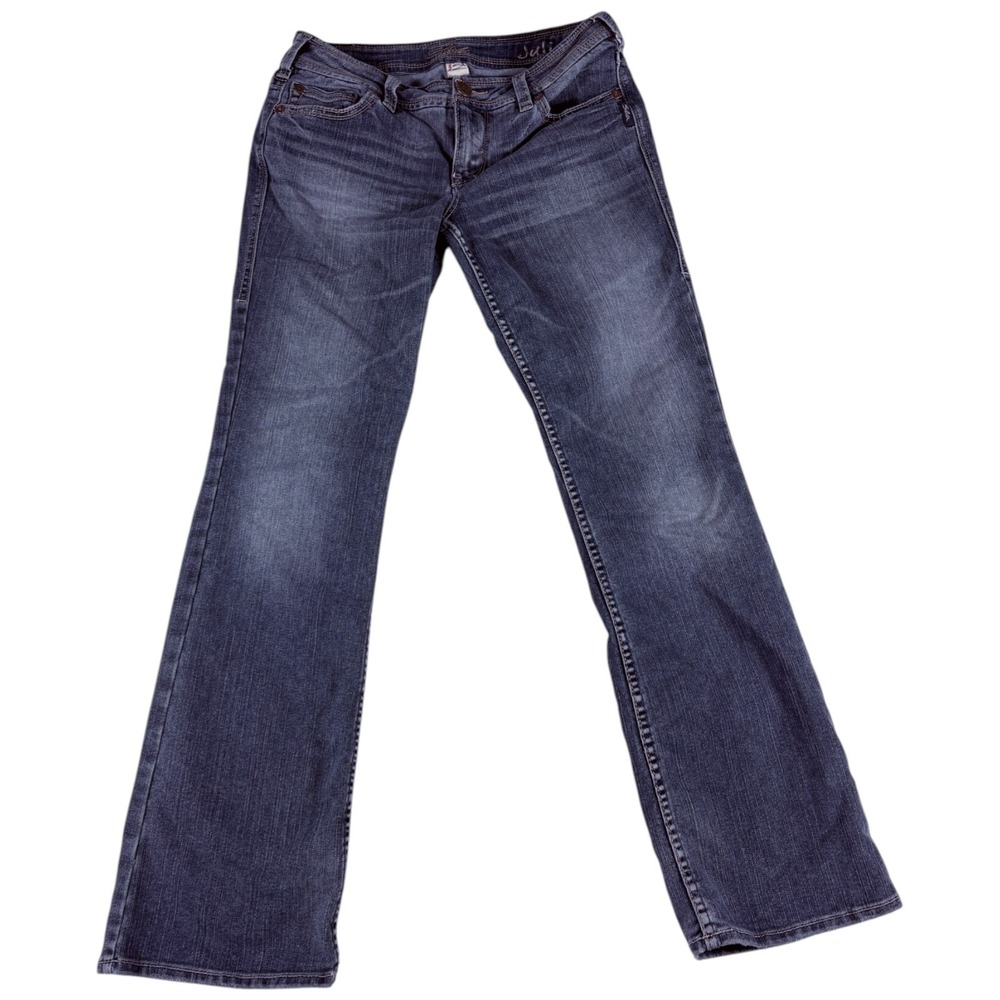 Silver Jeans Co. Julia Bootcut Women 30x32 (31x30.5) Blue Denim Embroidered Logo